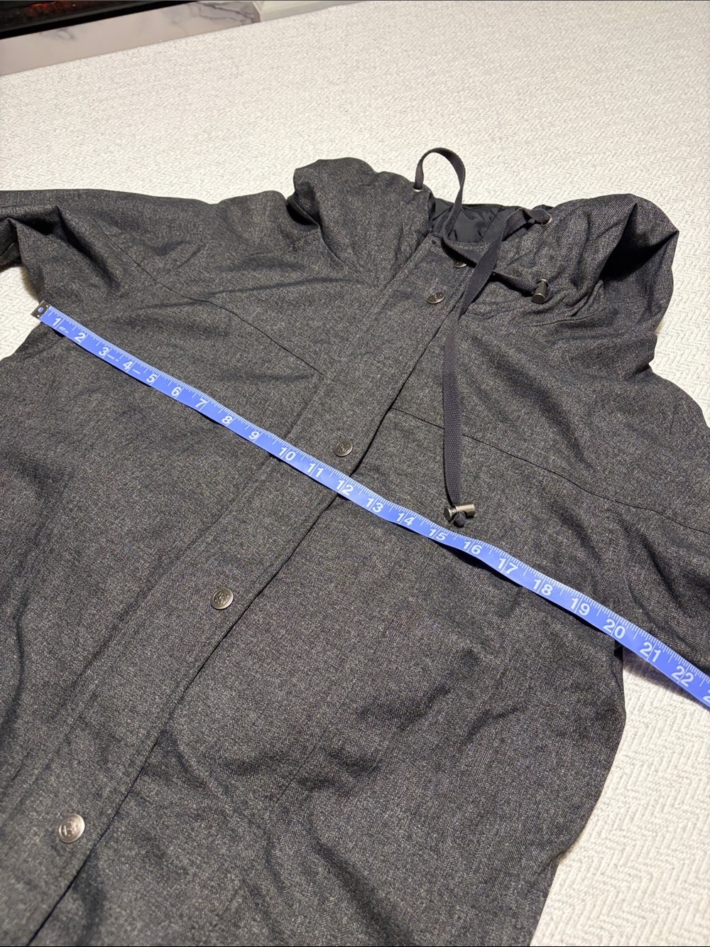 PGD Women's Hooded Long Coat - Charcoal Gray.  Size Medium - Picture 4 of 7